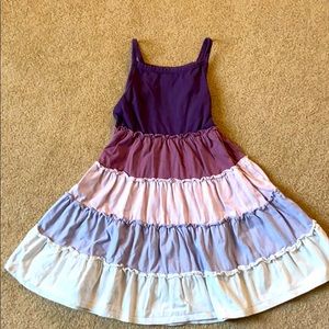 Tiered Garnet Hill dress, rich purples, so sweet!